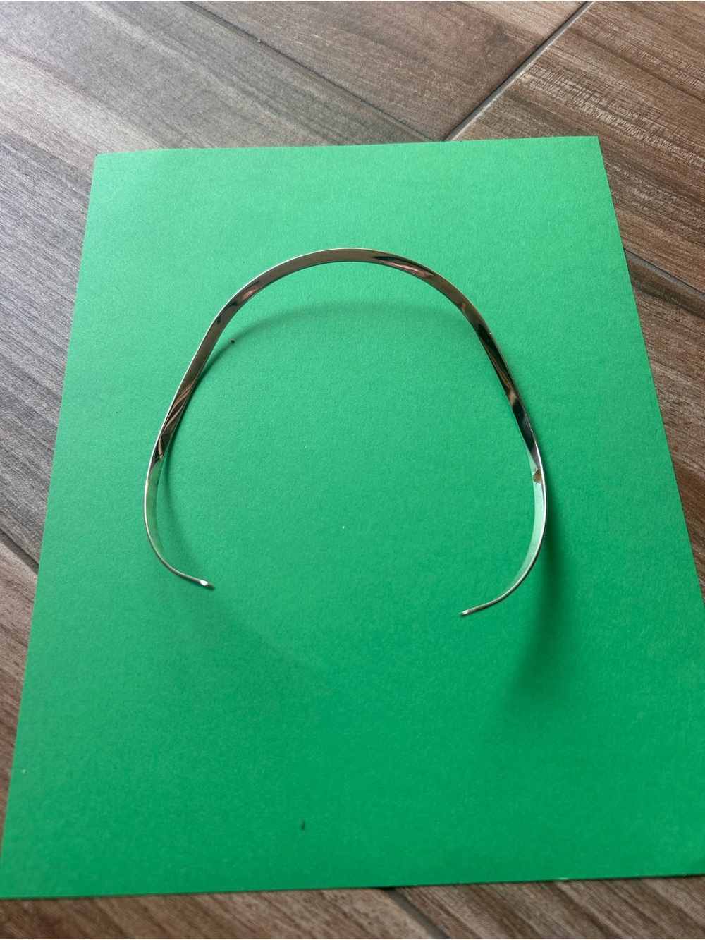 Sleek Sterling Silver Collar Torque Necklace Minimalist Choker 26.4g Vintage - Picture 4 of 9